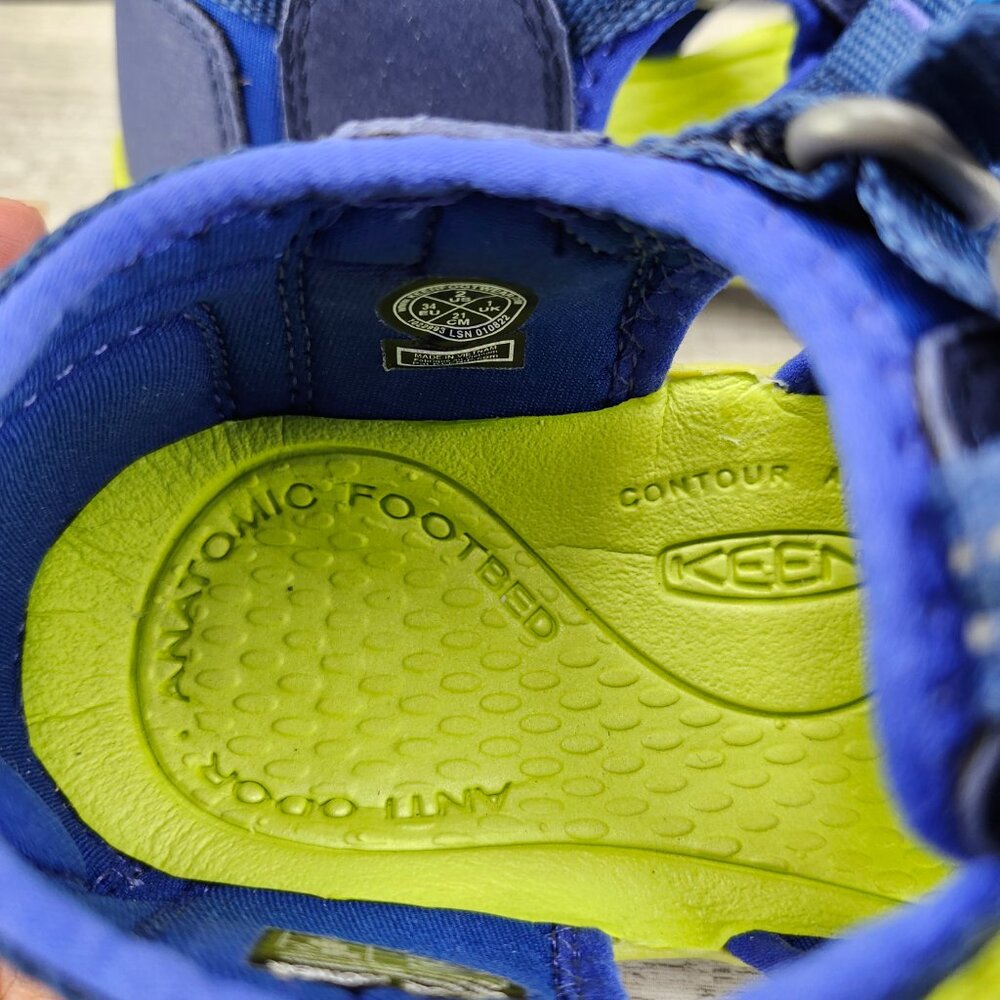 Keen Seacamp II CNX Unisex Size 2 (EU34) Blue Depths Chartreus Closed Toe Sandal - Picture 7 of 15